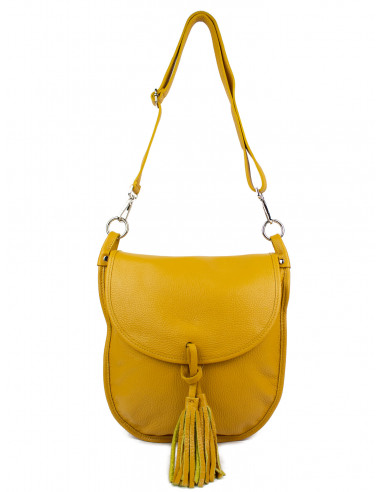 Dámská kožená kabelka Giostra Perlita se střapcem