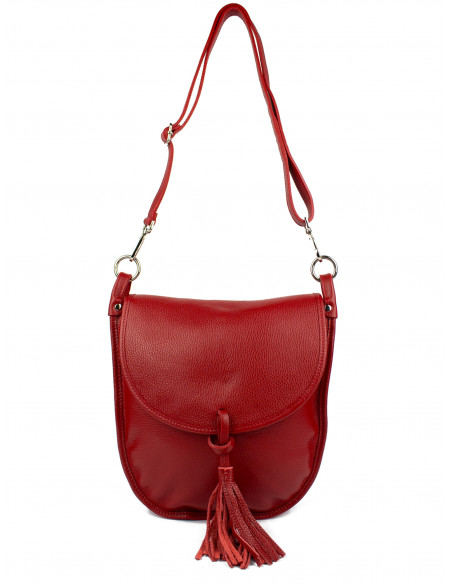 Dámská kožená kabelka Giostra Perlita se střapcem