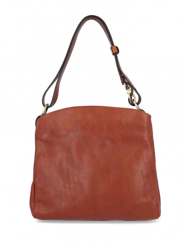 Dámská italská kožená kabelka Cristina Rui Sara hnědá a vícebarevná