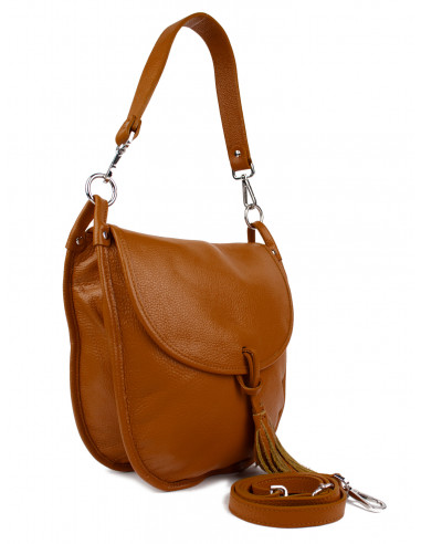 Dámská kožená kabelka Giostra Perlita se střapcem