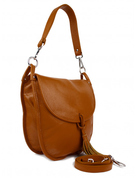 Dámská kožená kabelka Giostra Perlita se střapcem