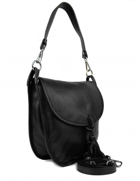 Dámská kožená kabelka Giostra Perlita se střapcem