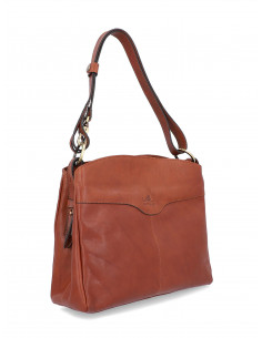 Dámská italská kožená kabelka Cristina Rui Sara hnědá a vícebarevná 2