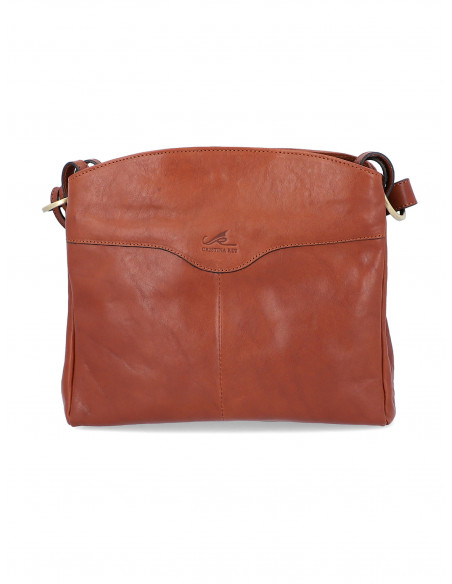 Dámská italská kožená kabelka Cristina Rui Sara hnědá a vícebarevná