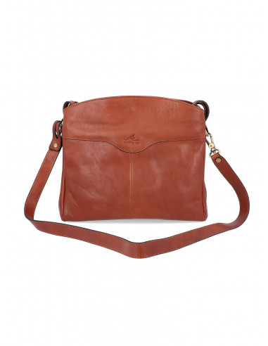 Dámská italská kožená kabelka Cristina Rui Sara hnědá a vícebarevná