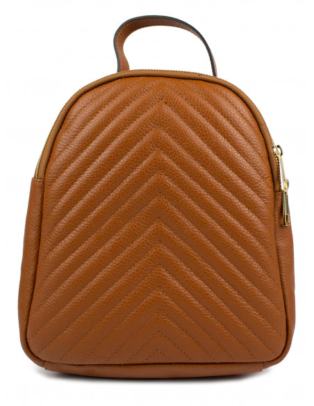Dámský kožený batoh Giostra Zaino s ozdobným prošíváním
