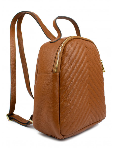Dámský kožený batoh Giostra Zaino s ozdobným prošíváním