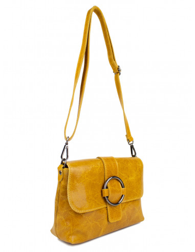 Dámská kožená crossbody kabelka Giostra Luna s kovovou ozdobou