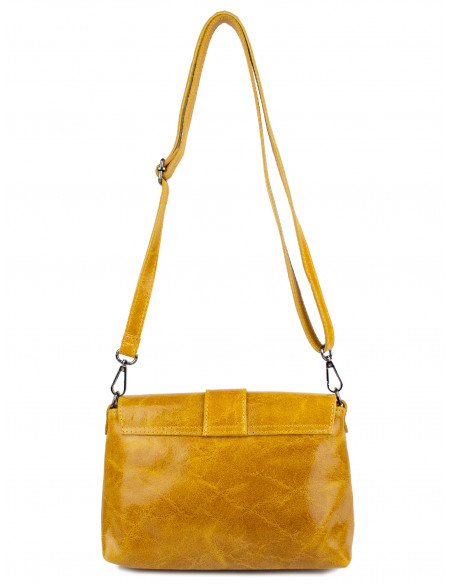 Dámská kožená crossbody kabelka Giostra Luna s kovovou ozdobou