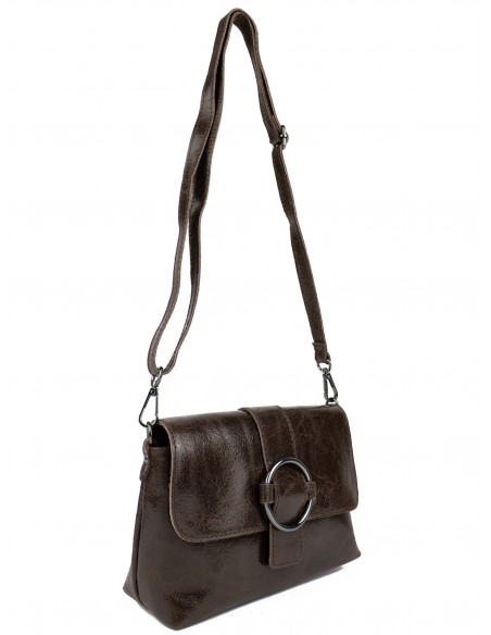 Dámská kožená crossbody kabelka Giostra Luna s kovovou ozdobou