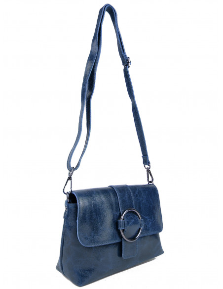 Dámská kožená crossbody kabelka Giostra Luna s kovovou ozdobou