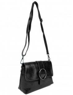 Dámská kožená crossbody kabelka Giostra Luna s kovovou ozdobou 2