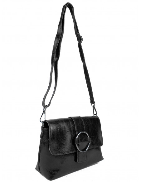 Dámská kožená crossbody kabelka Giostra Luna s kovovou ozdobou