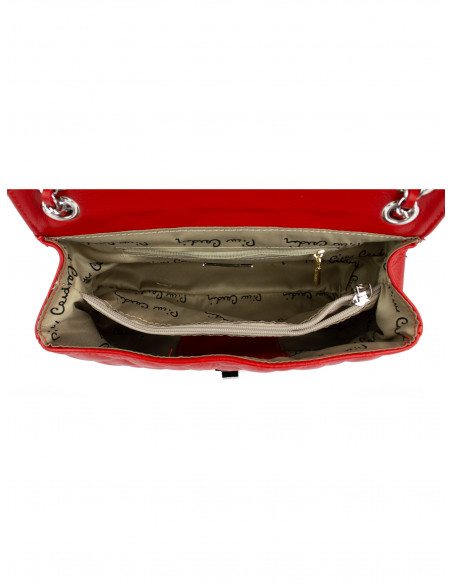 Dámská kožená kabelka Pierre Cardin Bella Medium prošívaná s řetízkem