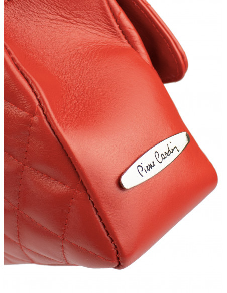 Dámská kožená kabelka Pierre Cardin Bella Medium prošívaná s řetízkem