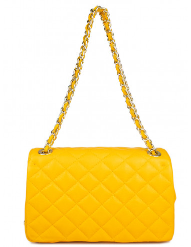 Dámská kožená kabelka Pierre Cardin Bella Medium prošívaná s řetízkem