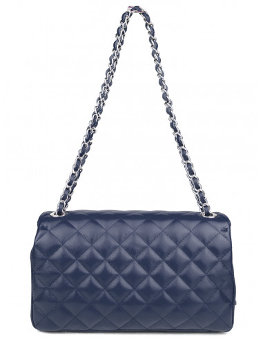 Dámská kožená kabelka Pierre Cardin Bella Medium prošívaná s řetízkem