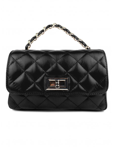 Dámská kožená kabelka Pierre Cardin Bella Piccola prošívaná s řetízkem