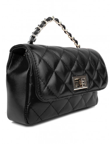 Dámská kožená kabelka Pierre Cardin Bella Piccola prošívaná s řetízkem