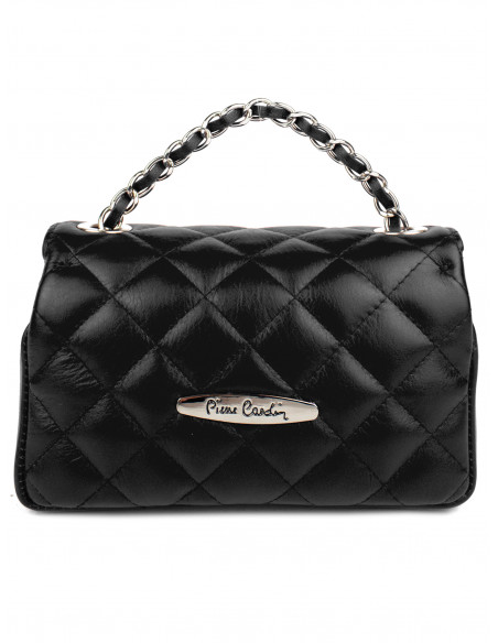 Dámská kožená kabelka Pierre Cardin Bella Piccola prošívaná s řetízkem