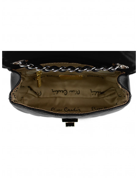 Dámská kožená kabelka Pierre Cardin Bella Piccola prošívaná s řetízkem