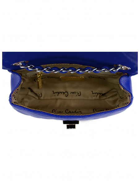 Dámská kožená kabelka Pierre Cardin Bella Piccola prošívaná s řetízkem