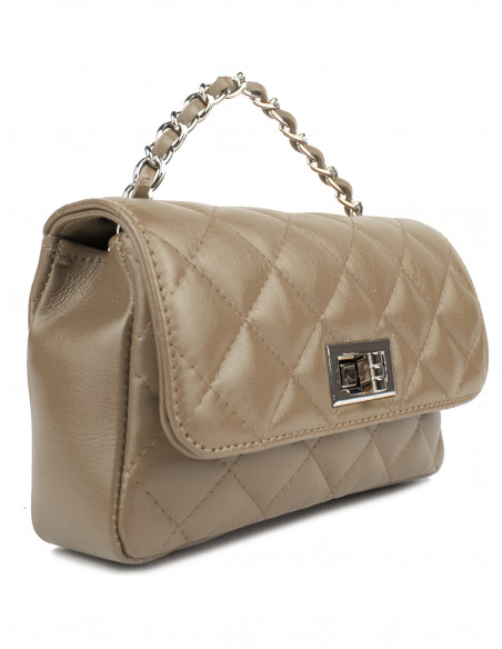 Dámská kožená kabelka Pierre Cardin Bella Piccola prošívaná s řetízkem