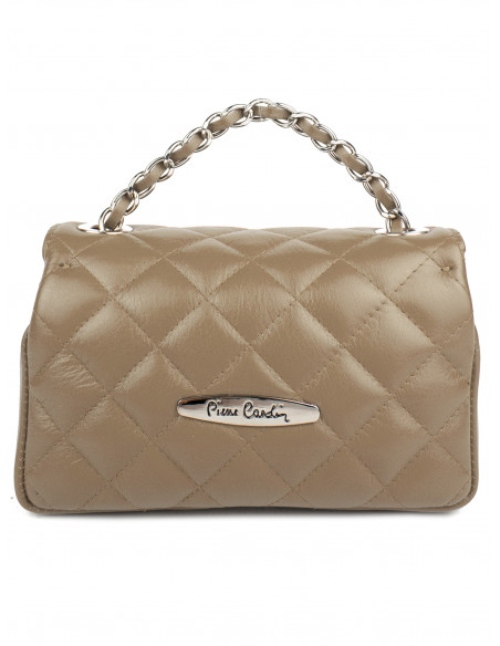 Dámská kožená kabelka Pierre Cardin Bella Piccola prošívaná s řetízkem
