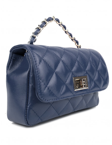 Dámská kožená kabelka Pierre Cardin Bella Piccola prošívaná s řetízkem