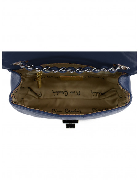 Dámská kožená kabelka Pierre Cardin Bella Piccola prošívaná s řetízkem