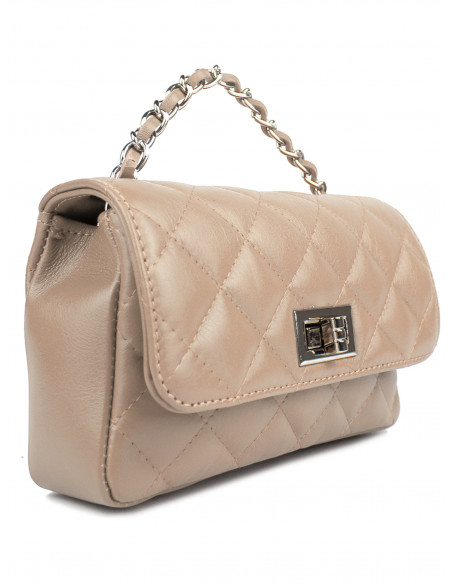 Dámská kožená kabelka Pierre Cardin Bella Piccola prošívaná s řetízkem