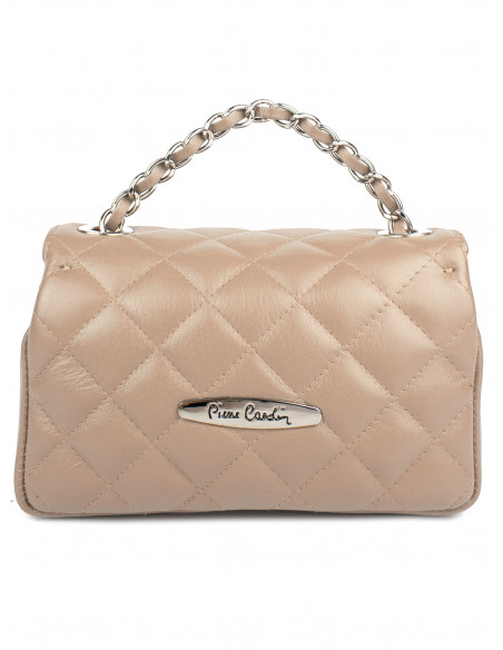 Dámská kožená kabelka Pierre Cardin Bella Piccola prošívaná s řetízkem