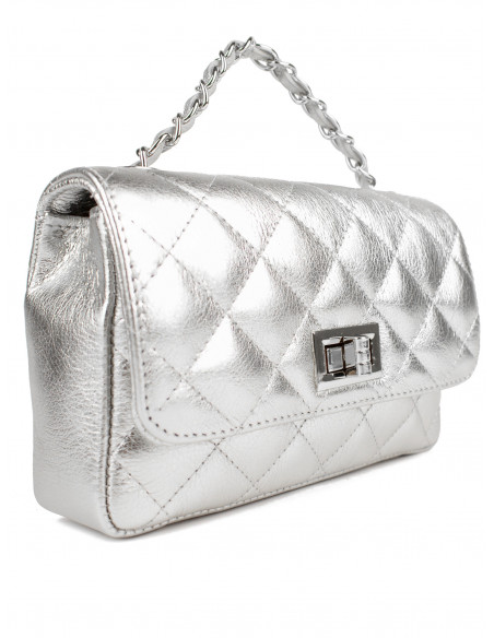 Dámská kožená kabelka Pierre Cardin Bella Piccola prošívaná s řetízkem