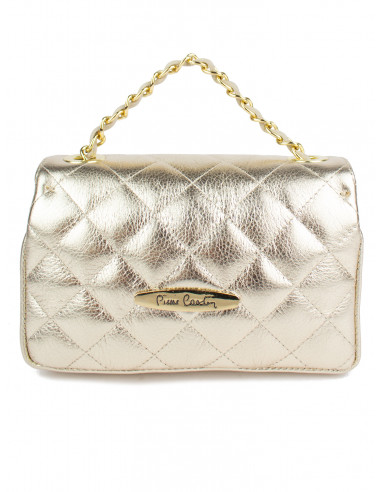 Dámská kožená kabelka Pierre Cardin Bella Piccola prošívaná s řetízkem