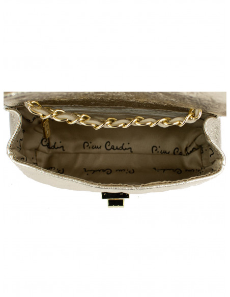 Dámská kožená kabelka Pierre Cardin Bella Piccola prošívaná s řetízkem