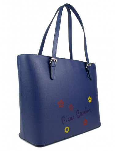 Dámská kožená kabelka Pierre Cardin Grace shopper bag s květy