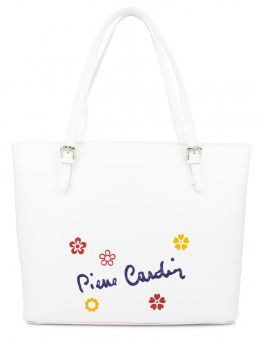 Dámská kožená kabelka Pierre Cardin Grace shopper bag s květy