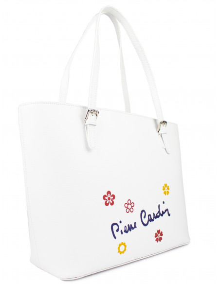 Dámská kožená kabelka Pierre Cardin Grace shopper bag s květy