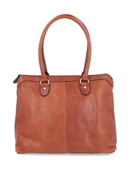 Dámská italská kožená kabelka Cristina Rui Laura hnědá