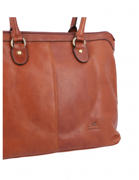 Dámská italská kožená kabelka Cristina Rui Laura hnědá