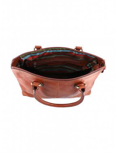 Dámská italská kožená kabelka Cristina Rui Laura hnědá