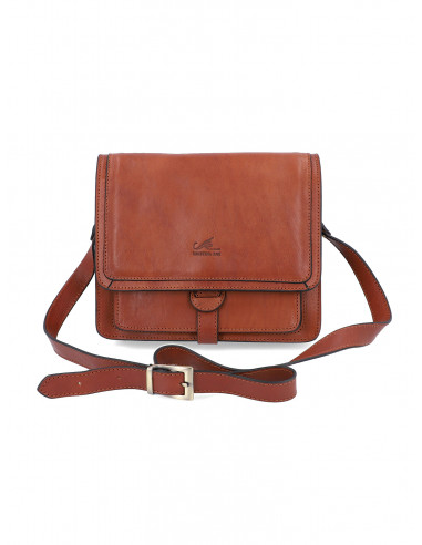 Dámská italská kožená crossbody kabelka Cristina Rui Cristina hnědá a vícebarevná