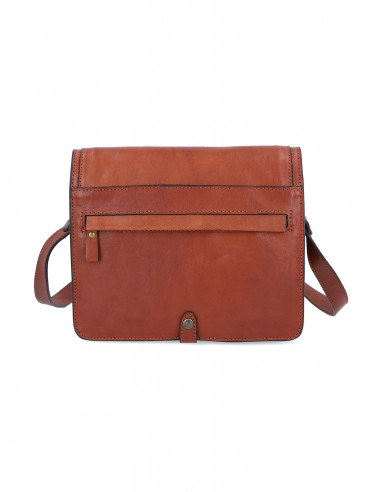 Dámská italská kožená crossbody kabelka Cristina Rui Cristina hnědá a vícebarevná