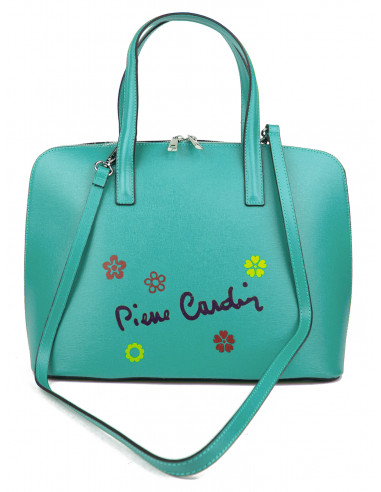 Dámská kožená kabelka Pierre Cardin Chantal Grande s květy