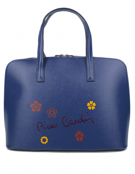 Dámská kožená kabelka Pierre Cardin Chantal Grande s květy