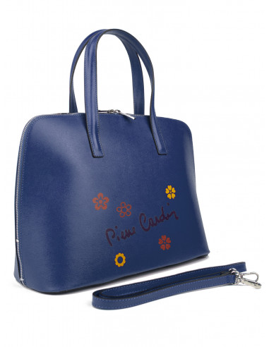Dámská kožená kabelka Pierre Cardin Chantal Grande s květy