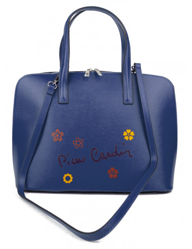 Dámská kožená kabelka Pierre Cardin Chantal Grande s květy