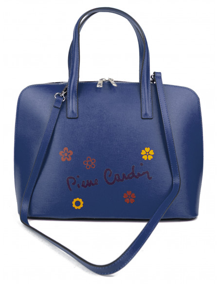 Dámská kožená kabelka Pierre Cardin Chantal Grande s květy