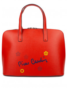 Dámská kožená kabelka Pierre Cardin Chantal Grande s květy