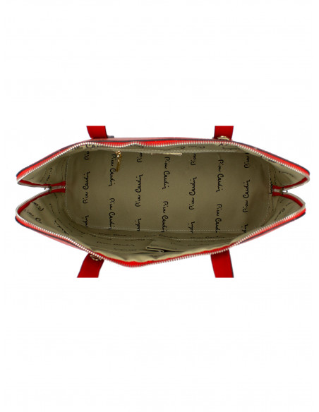 Dámská kožená kabelka Pierre Cardin Chantal Grande s květy